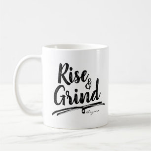 ERHEBE DICH & ARBEITE Personalisierter Benutzernam Kaffeetasse
