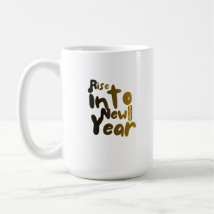 Erhebe dich ins neue Jahr 2027 Motivations-Typogra Kaffeetasse