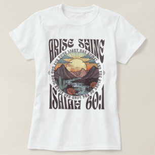 Erhebe dich, leuchte Jesaja 60:1 Christliches Vint T-Shirt