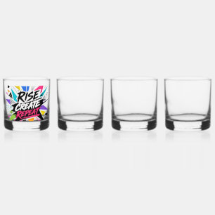 Erhebe dich, schaffe, wiederhole - Inspirierende M Whiskyglas
