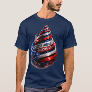 Erhebe dich über das Chaos Patriotische Spirale 3D T-Shirt