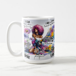 Erhebe dich über negative Affirmation Kaffeetasse