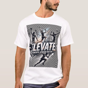 ERHEBEN Kraftvolle Aufwärtsbewegung Sportmotiv T-Shirt