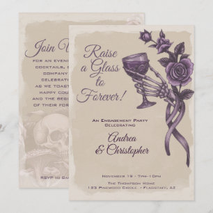 Erhebt das Glas auf Forever, Gothic Verlobungspart Save The Date