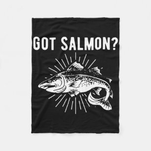 Erhielt Lachs Lachs Fisch Lachs Fischer Fleecedecke