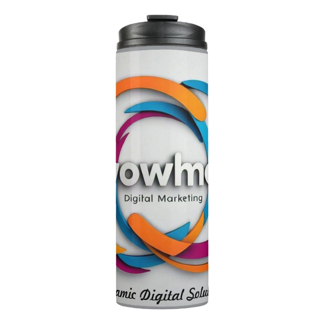 "Erhöhen. Engage. Excel." Thermosbecher (Vorderseite)