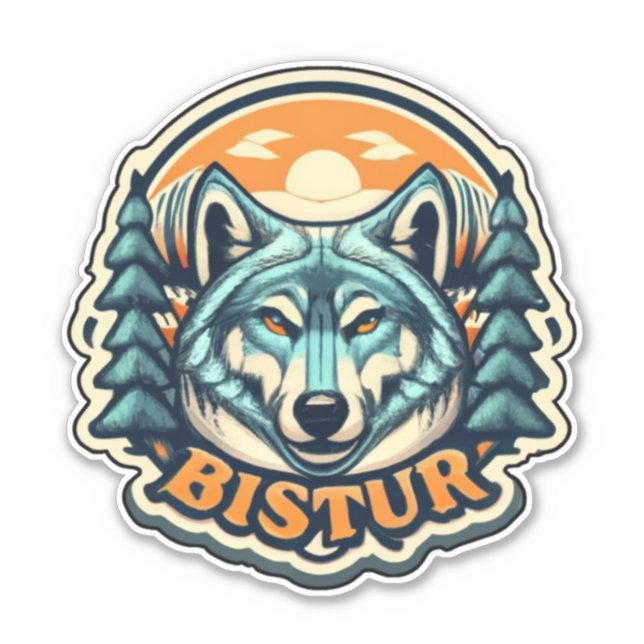 Erhöhen Sie Ihr Handwerk mit einzigartigen Wolf-St Aufkleber (Vorderseite)