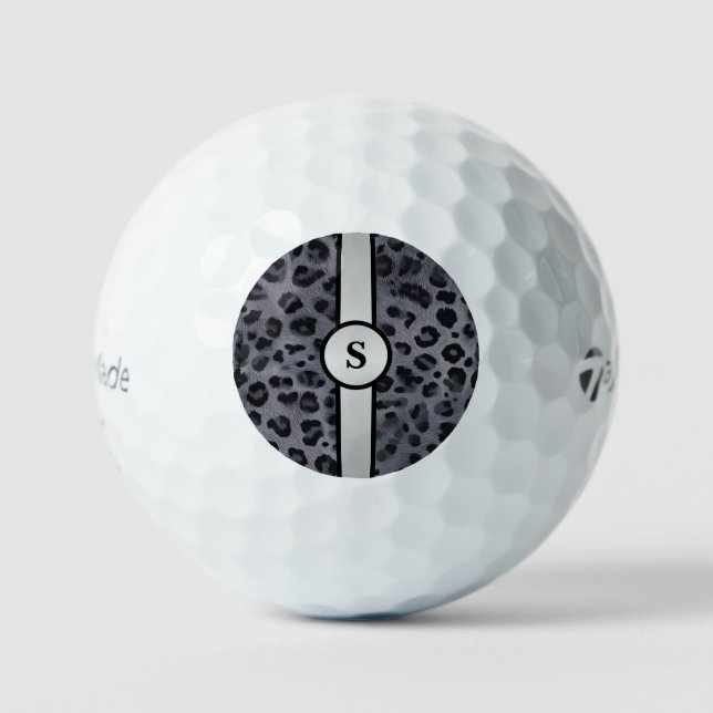 Erhöhen Sie Ihr Spiel mit dem Grauen und Schwarzen Golfball (Vorderseite)