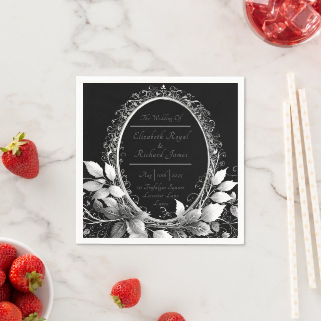 Erhöhen Sie Ihre Hochzeit mit einer Touch von Luxu Serviette (Beispiel)
