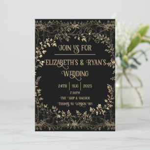 Erhöhen Sie Ihre Hochzeit mit unserem exquisiten A Einladung