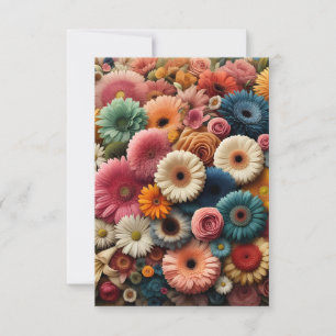 Erhöhen Sie Ihre Raumfarbe Gerbera Daisy Floral Dankeskarte