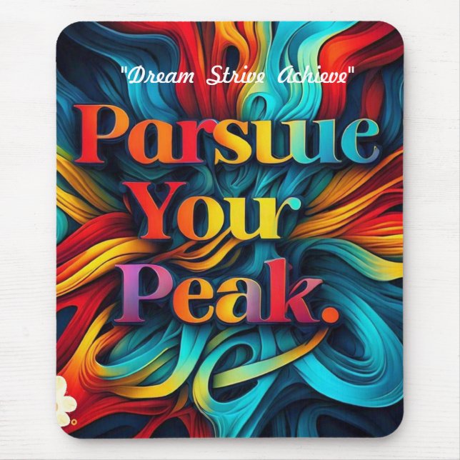 "Erhöhen Sie Ihre Ziele" Mousepad (Vorne)