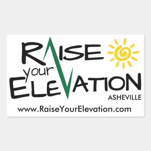 Erhöhen Sie Ihren Höhenwinkel Asheville Rectangle  Rechteckiger Aufkleber (Vorderseite)