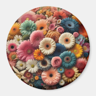 Erhöhen Sie Ihren Raum Farbige Gerbera-Daisy-Blume Magnet