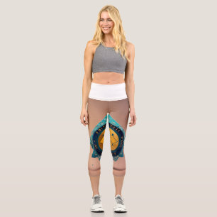 "Erhöhen Sie Ihren Stil mit hochwandigen Kapseln Capri Leggings