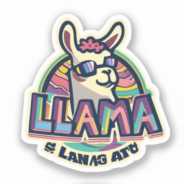 Erhöhen Sie Ihren Stil mit lama-Inspirierter Stick Aufkleber (Vorderseite)