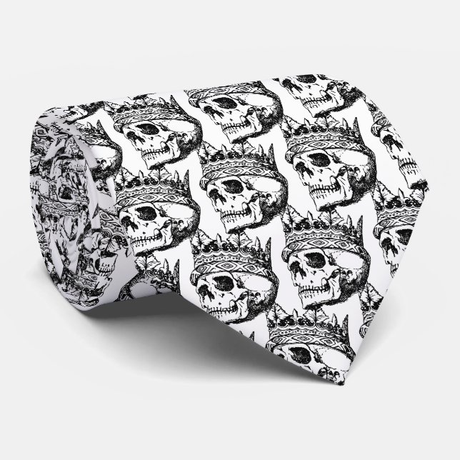 Erhöhen Sie Ihren Stil mit Royal Skull Krawatte (Gerollt)