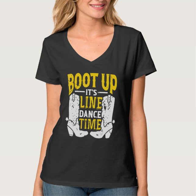 Erhöht den Tanzstil der Line Dance Times T-Shirt (Vorderseite)