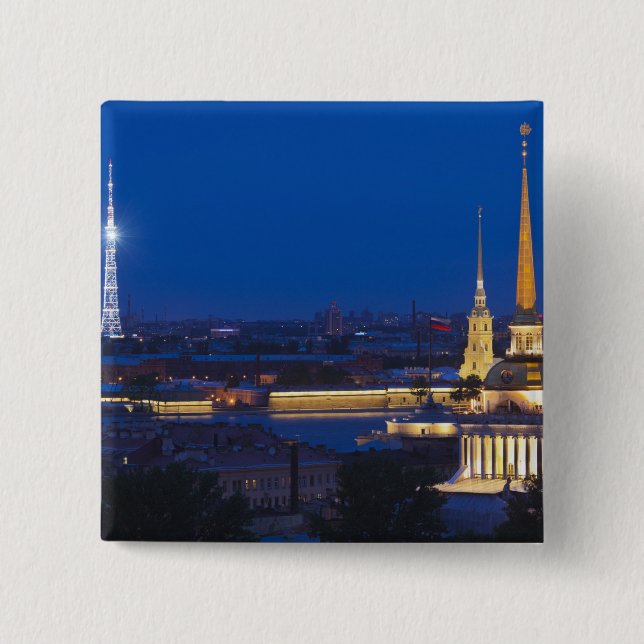 Erhöhte Aussicht auf den Fernsehturm Button (Vorderseite)
