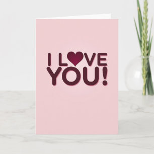 Erhöhte I Love You Herz Karte