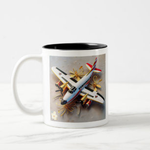 "Erhöhte Reisen" Zweifarbige Tasse