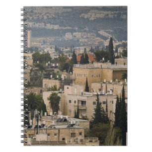Erhöhte Stadtsicht vom Turm von Jerusalem YMCA Notizblock