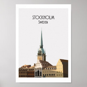 Erhöhte Vintages Reise-Plakat   Stockholms   Lech Poster