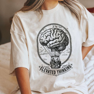 Erhöhtes Denkhirn Heißluftballon-Kunst Tri-Blend Shirt