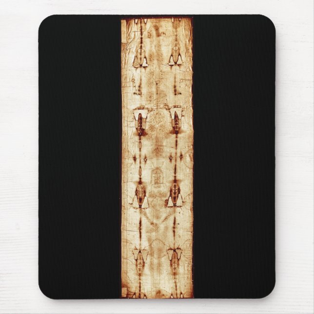 ERHÖHTES Leichentuch vollen Bild Turins Jesus Mousepad (Vorne)