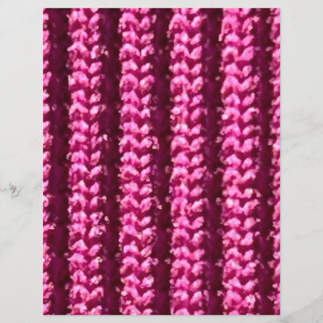 Erhöhtes Strick Muster in Hot Pink, Scrapbook Pape (Vorderseite)