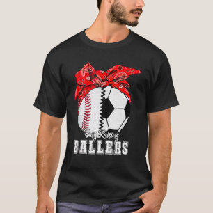 Erhöhung der Baller Baseball Soccer Niedliche Mama T-Shirt