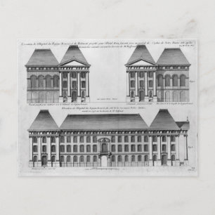 Erhöhung der Hopital des Enfants Trouves Postkarte