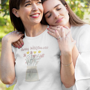 Erhöhung der Wildblumen Mason Jar Kernpunkt T-Shirt