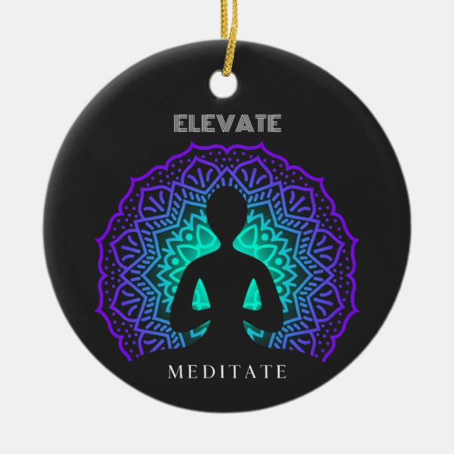 Erhöhung des Meditationswerts Keramik Ornament (Vorne)