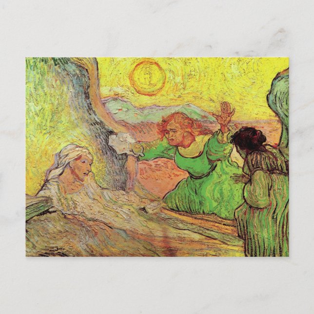 Erhöhung von Lazarus nach Rembrandt durch van Gogh Postkarte (Vorderseite)