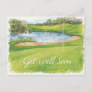 Erhole dich auf dem Golfplatz Postkarte