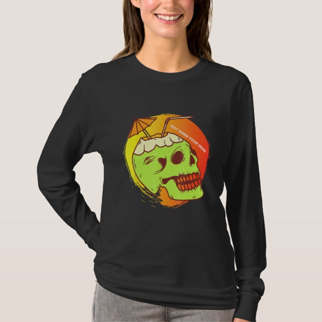 Erholung beim Toten Schädel und Knochen T-Shirt (Vorderseite)