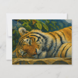 Erholung Berg - Tiger im Wilden Raum Postkarte