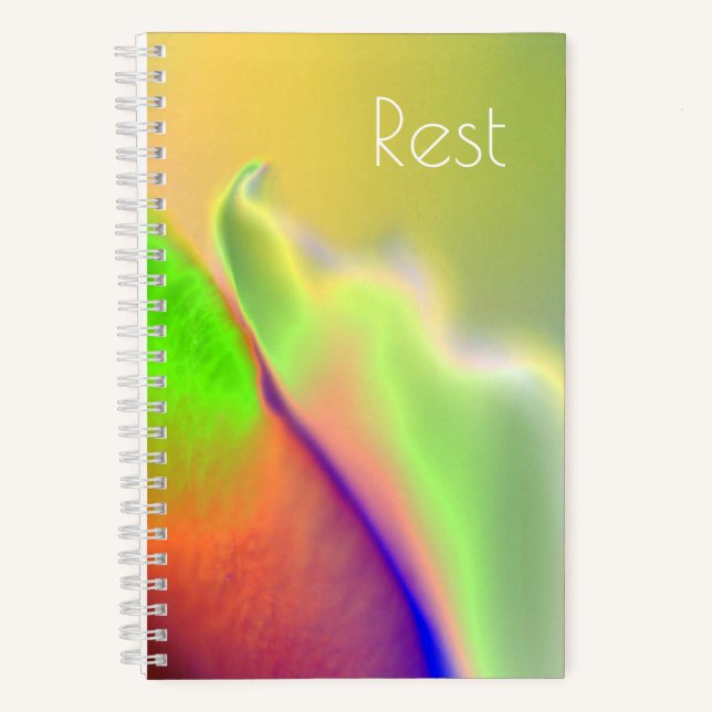 "Erholung" Blumendruck SpiralNotebook Notizbuch (Vorderseite)