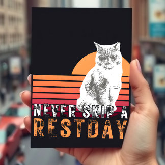 Erholung Day gestört Cat Design Style Postkarte