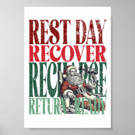 Erholung Day R&R Fun Weihnachtsversion Fitness Poster