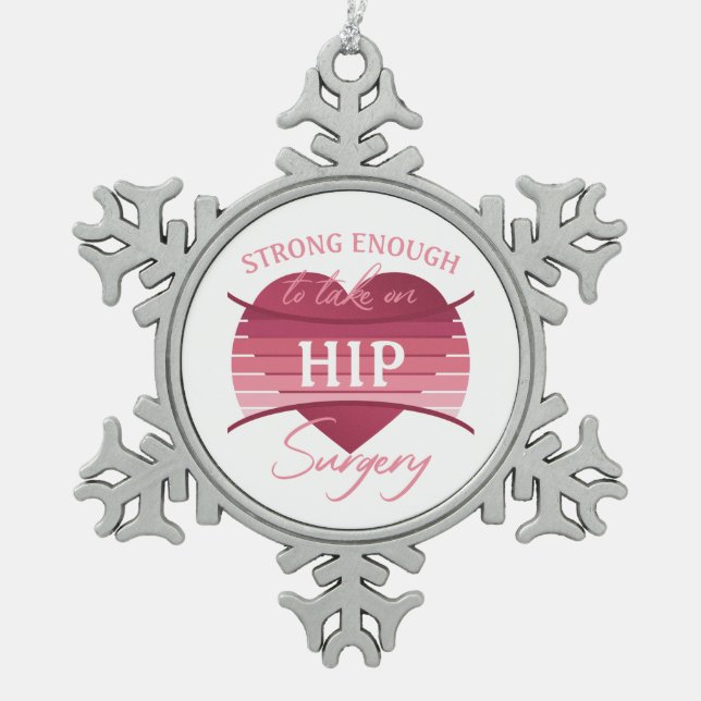 Erholung der angesagten Operation für Frauen Schneeflocken Zinn-Ornament (Vorderseite)