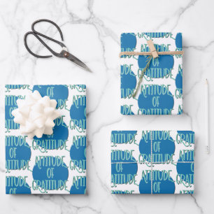Erholung der Dankbarkeit Slogan Geschenkpapier Set