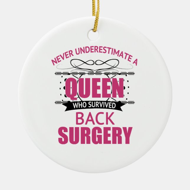 Erholung der Operation für Frauen Keramik Ornament (Vorne)