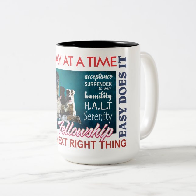 Erholung Fellowship Slogan Tasse 25 (VorderseiteRechts)