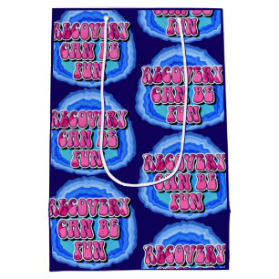 Erholung FUN Geode 12 Step OM Erholung Slogan Mittlere Geschenktüte