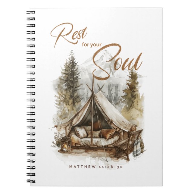 Erholung für Ihr Soul Christlich Boho Journal Notizblock (Vorderseite)