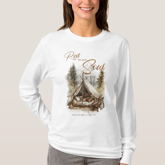 Erholung für Ihr Soul Christlich Boho Women's Shir T-Shirt (Vorderseite)