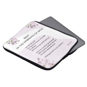 Erholung im Geiste Gottes Gedicht Laptopschutzhülle