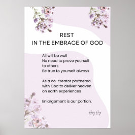 Erholung im Geiste Gottes Gedicht Poster